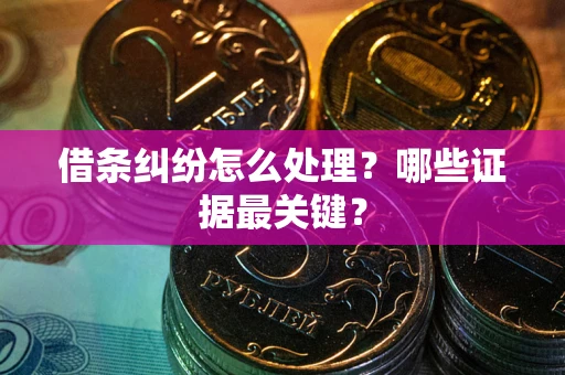 北京借条纠纷怎么处理？哪些证据最关键？