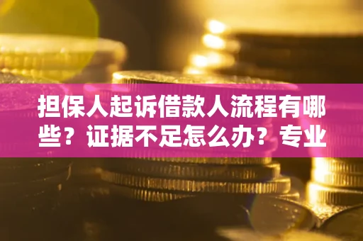 北京担保人起诉借款人流程有哪些？证据不足怎么办？专业律师解答