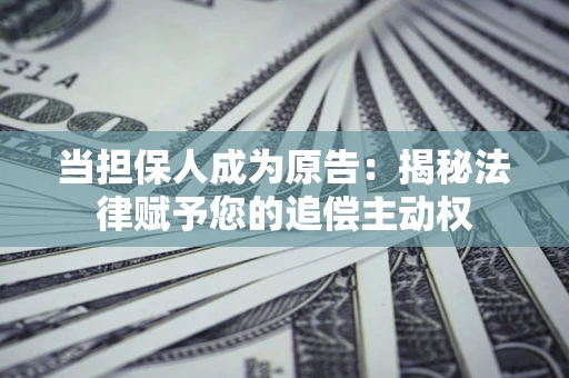北京当担保人成为原告:揭秘法律赋予您的追偿主动权 北京当担保人成为原告:揭秘法律赋予您的追偿主动权